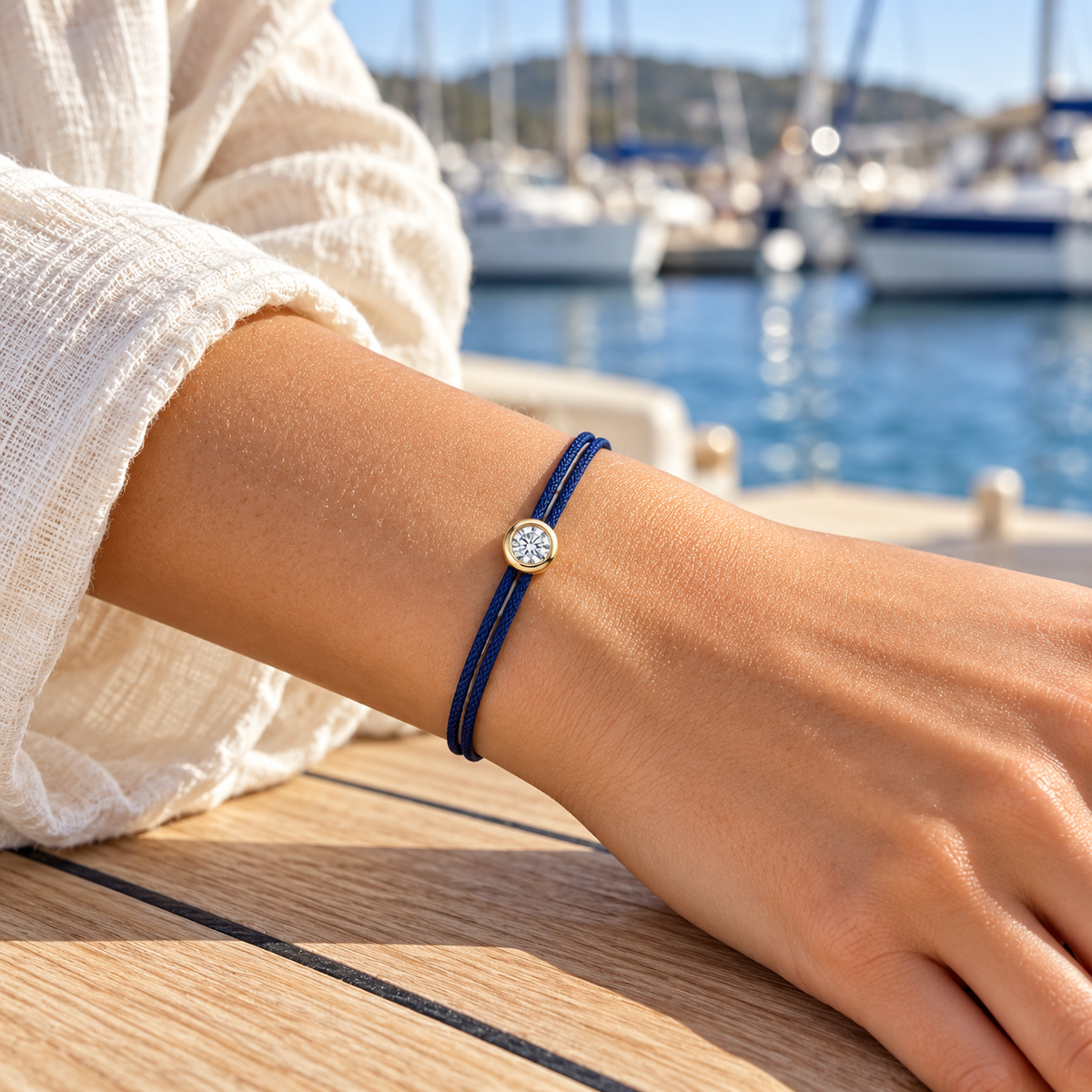 Cuty Lab Diamant Armband "navy blue"