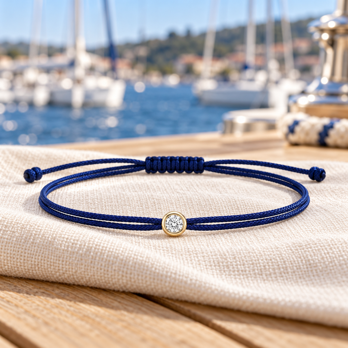Cuty Lab Diamant Armband "navy blue"