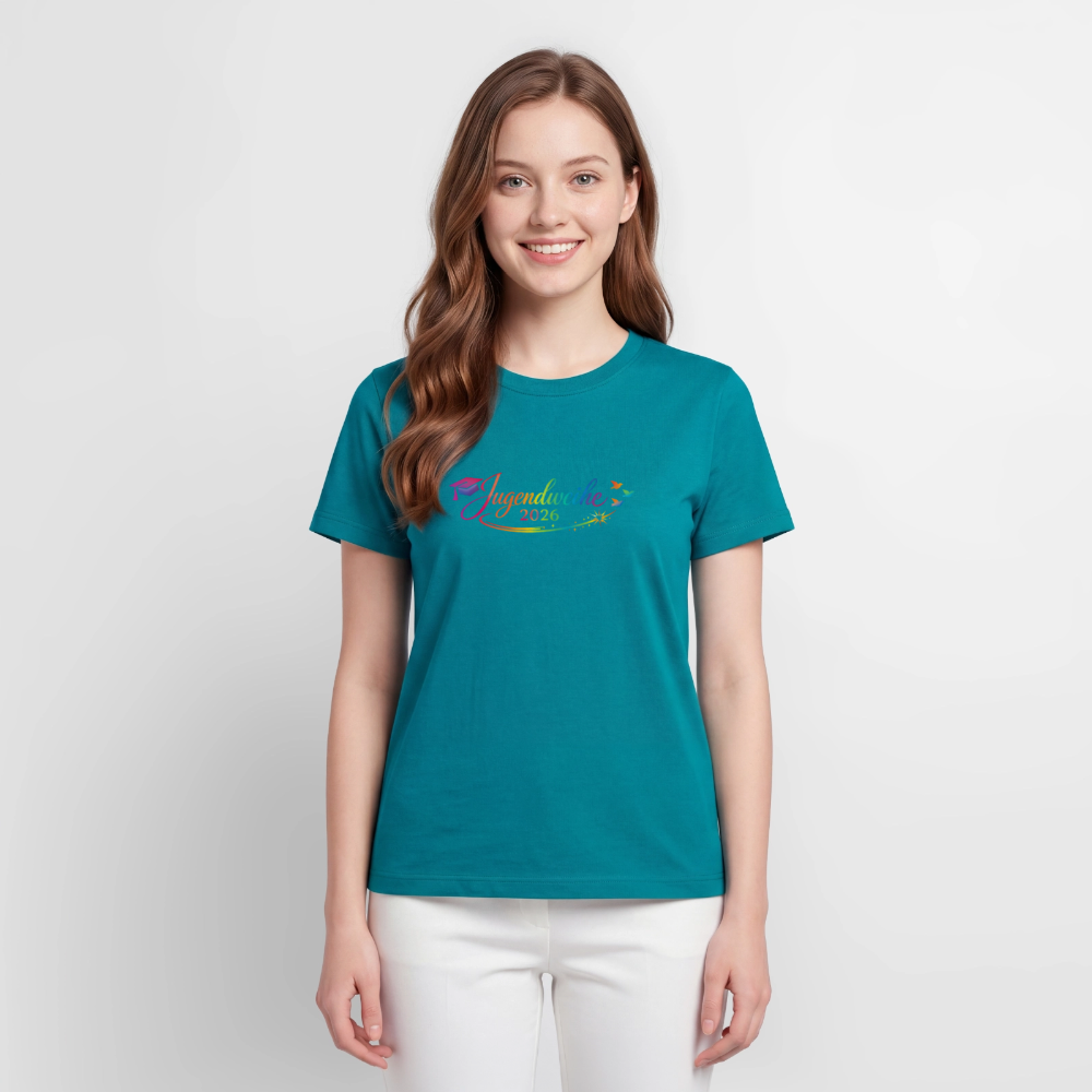 Frauen Premium T-Shirt nachhaltig "Jahreslogo 2026" - Petrol