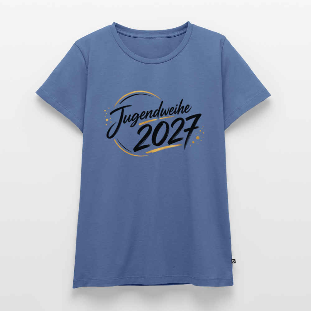 Frauen Premium T-Shirt nachhaltig "Jahreslogo 2027" - Taubenblau
