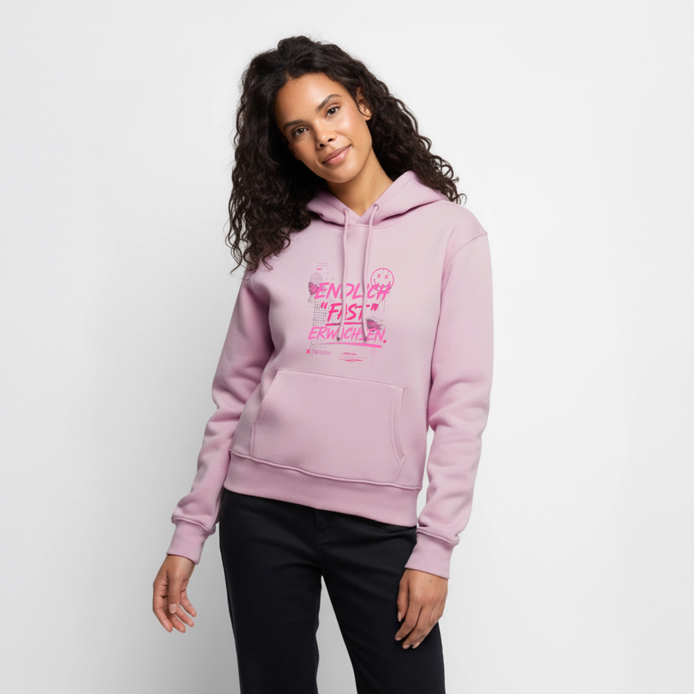 Frauen Premium Hoodie "fast Erwachsen pink" - Altrosa