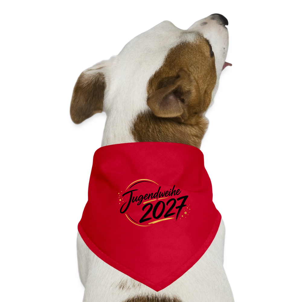 Hunde-Bandana " Jahreslogo 2027" - Rot