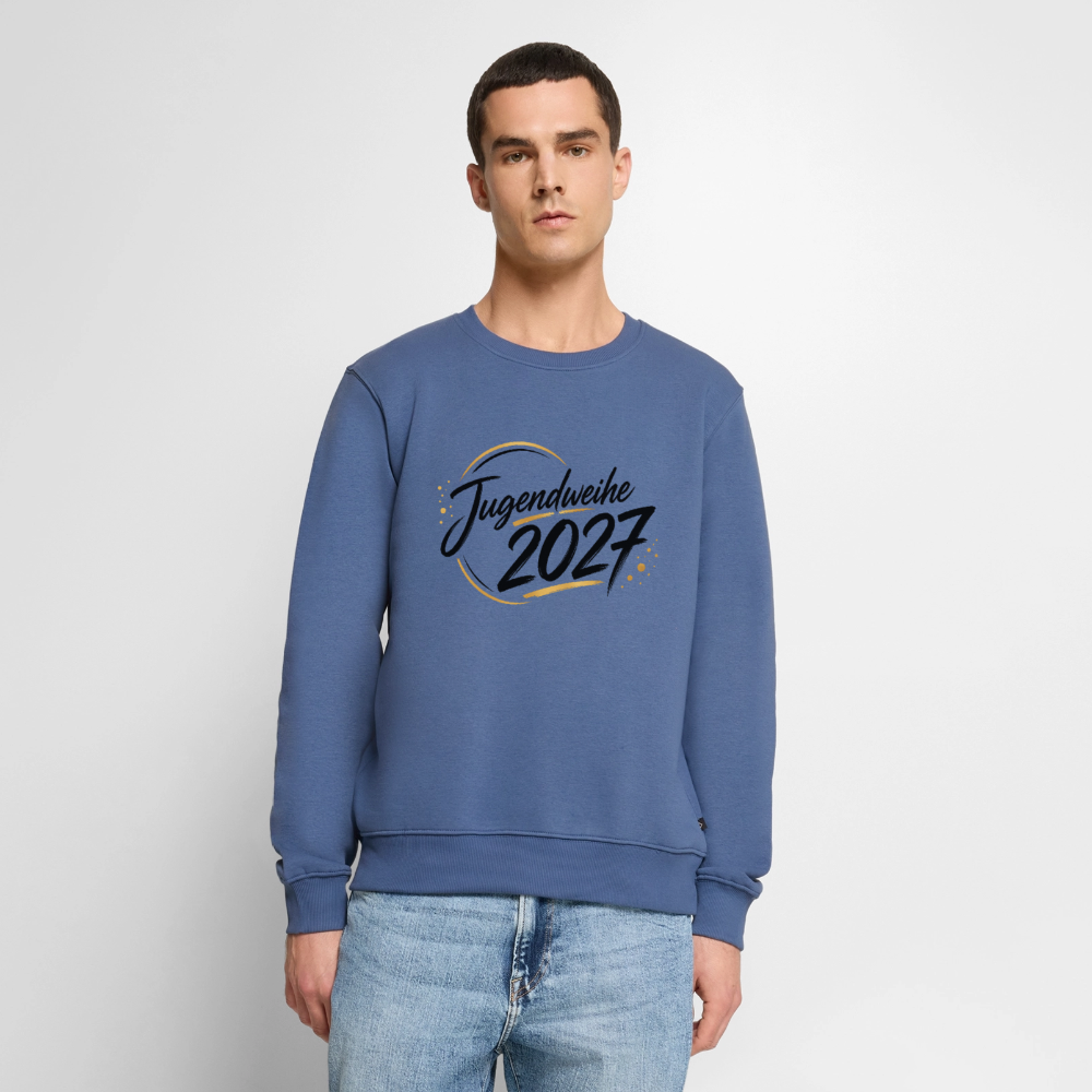 Männer Premium Pullover " Jahreslogo 2027" - Taubenblau