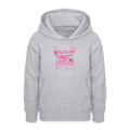 Teenager Hoodie "fast Erwachsen pink"" - Hellgrau meliert