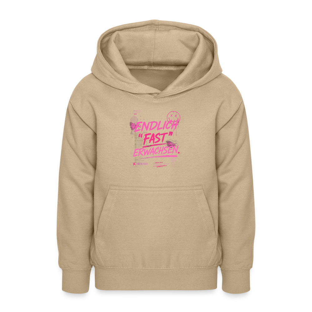 Teenager Hoodie "fast Erwachsen pink"" - Sand