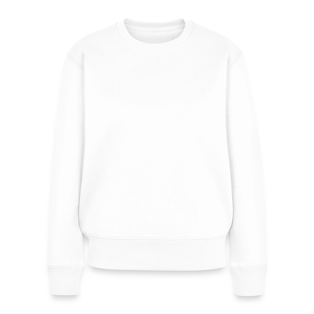 Frauen Premium Pullover " fast Erwachsen pink" - Weiß