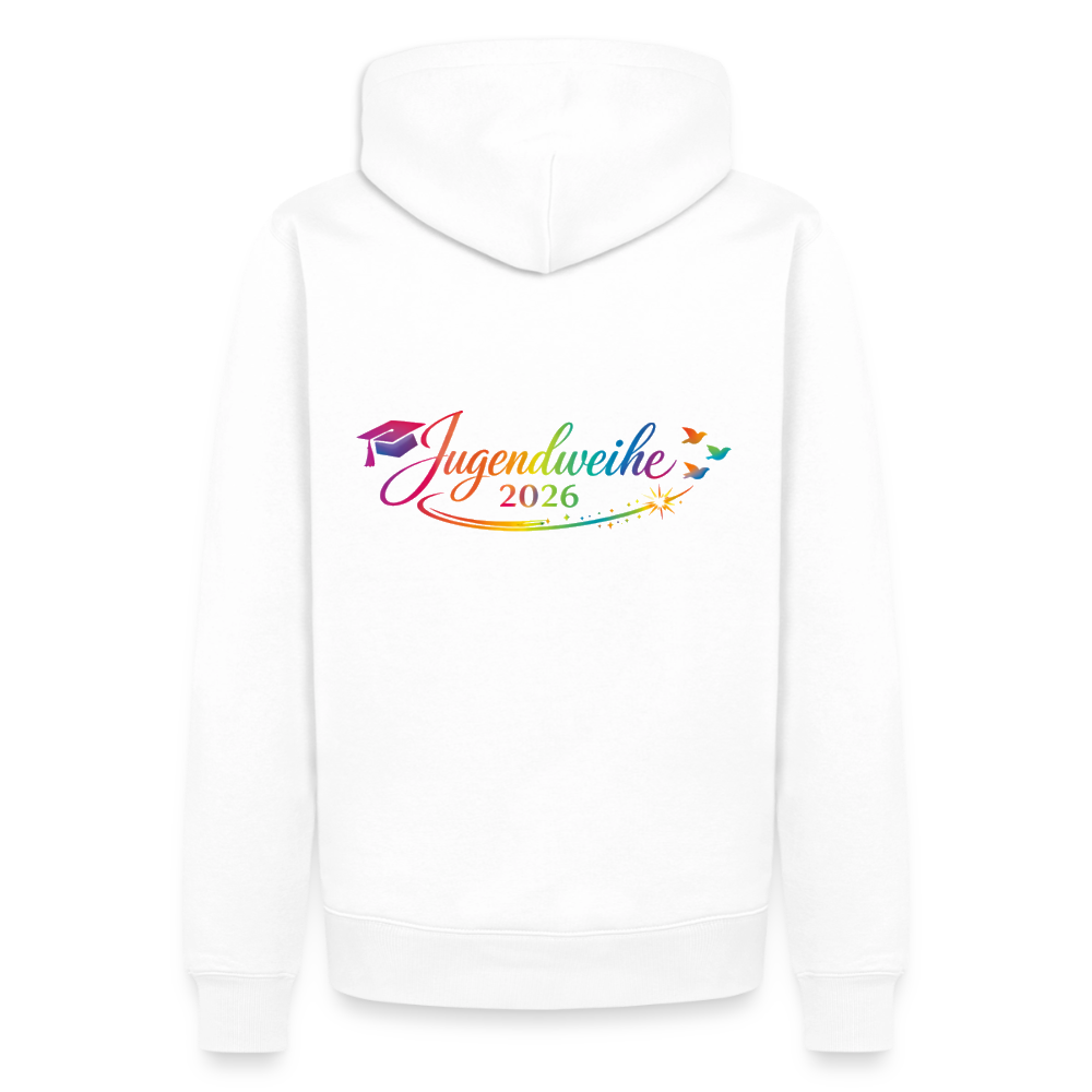 Männer Premium Hoodie "Jahreslogo 2026" - Weiß