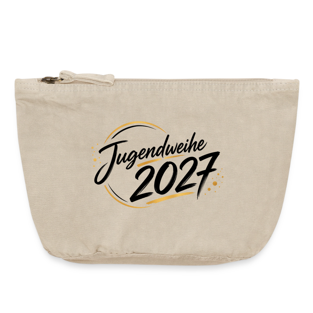 Vintage Reißverschluss-Täschchen  "Jahreslogo 2027" - Vintage Sand 