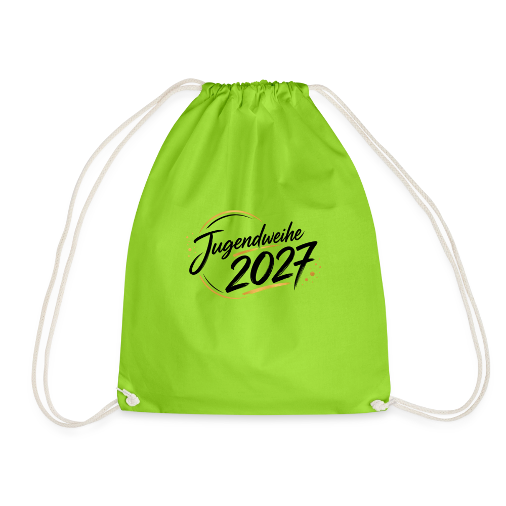 Turnbeutel mit Jahreslogo 2027 - Neongrün