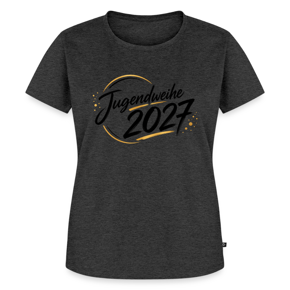 Frauen Premium T-Shirt nachhaltig "Jahreslogo 2027" - Anthrazit meliert