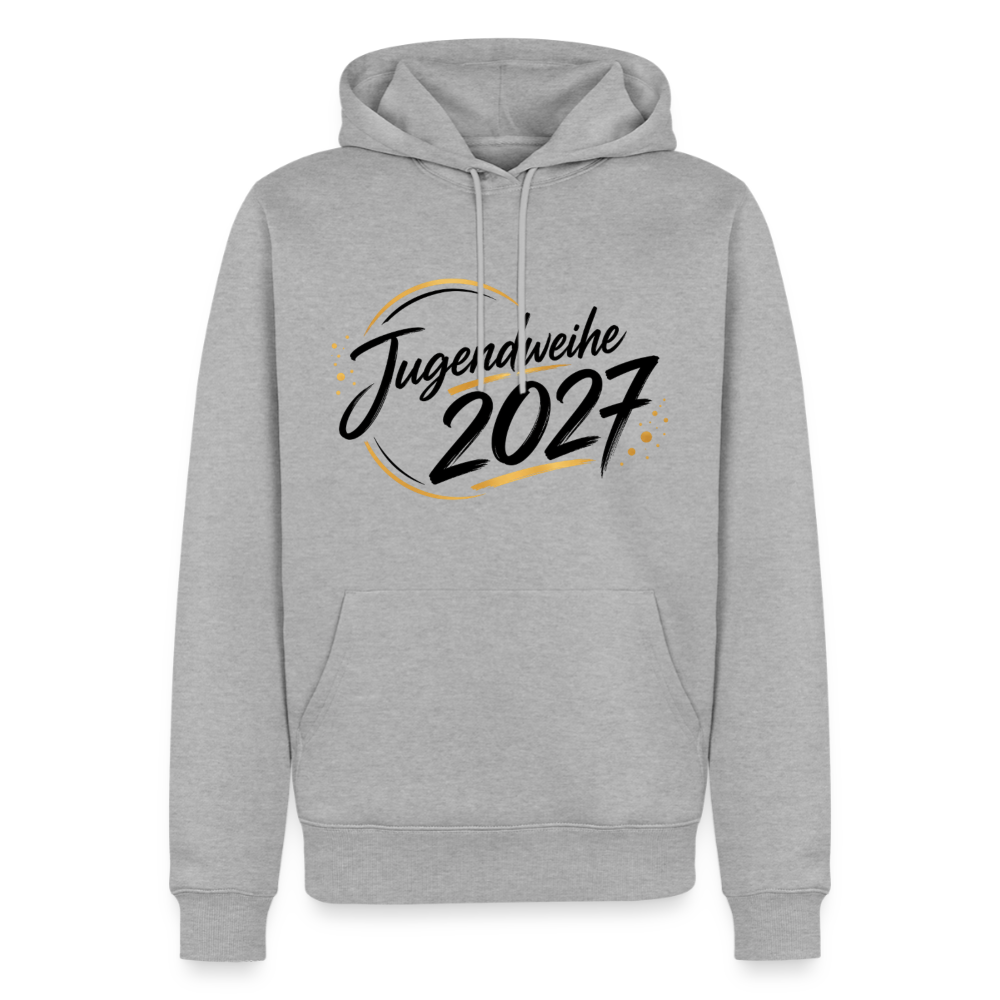 Männer Premium Hoodie "Jahreslogo 2027" - Grau meliert