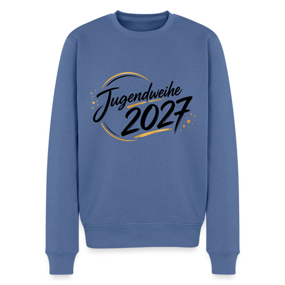Männer Premium Pullover " Jahreslogo 2027" - Taubenblau