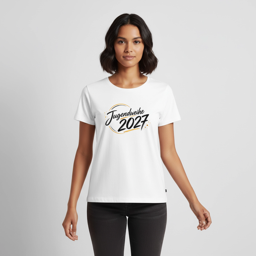 Frauen Premium T-Shirt nachhaltig "Jahreslogo 2027" - Weiß