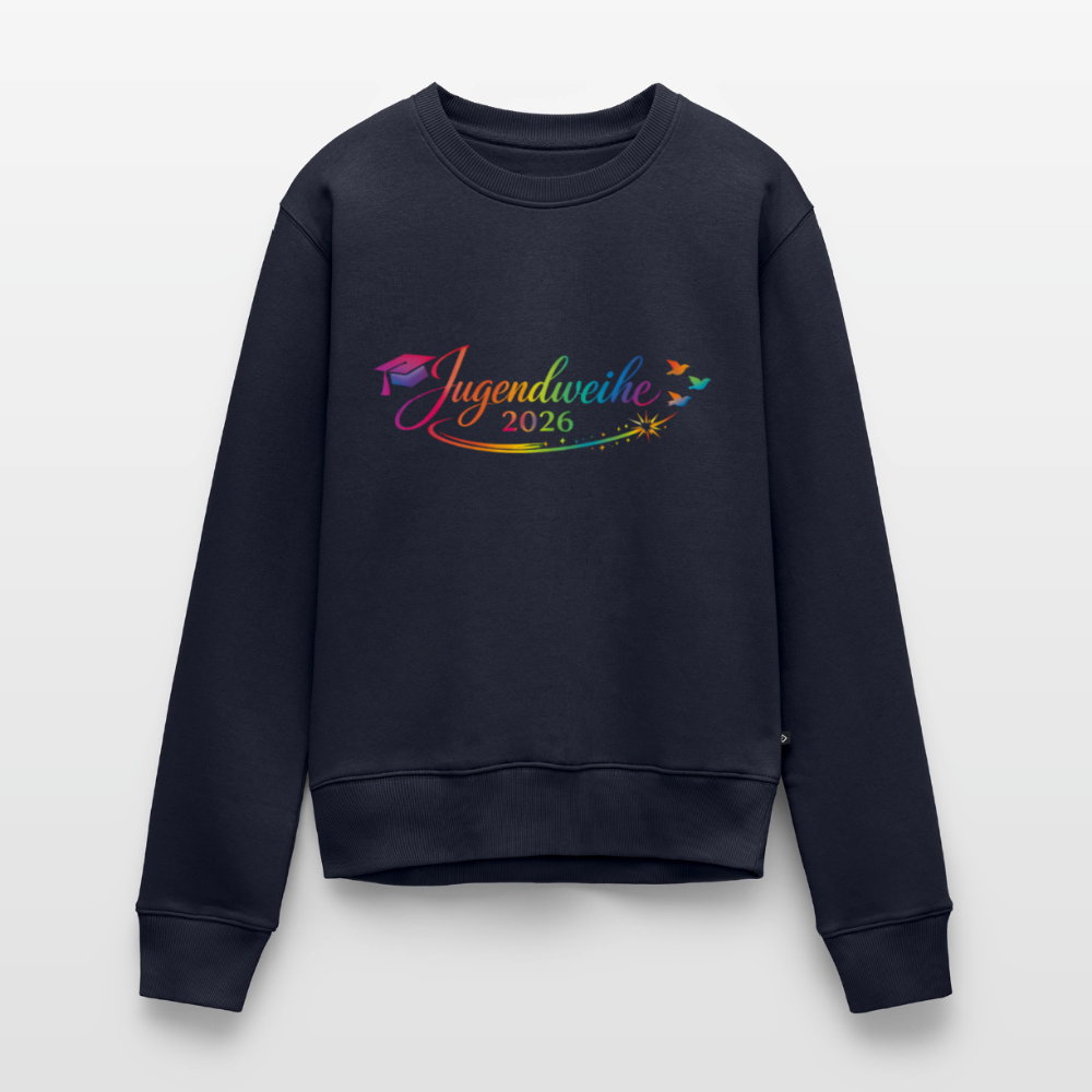 Frauen Premium Pullover " Jahreslogo 2026" - Navy