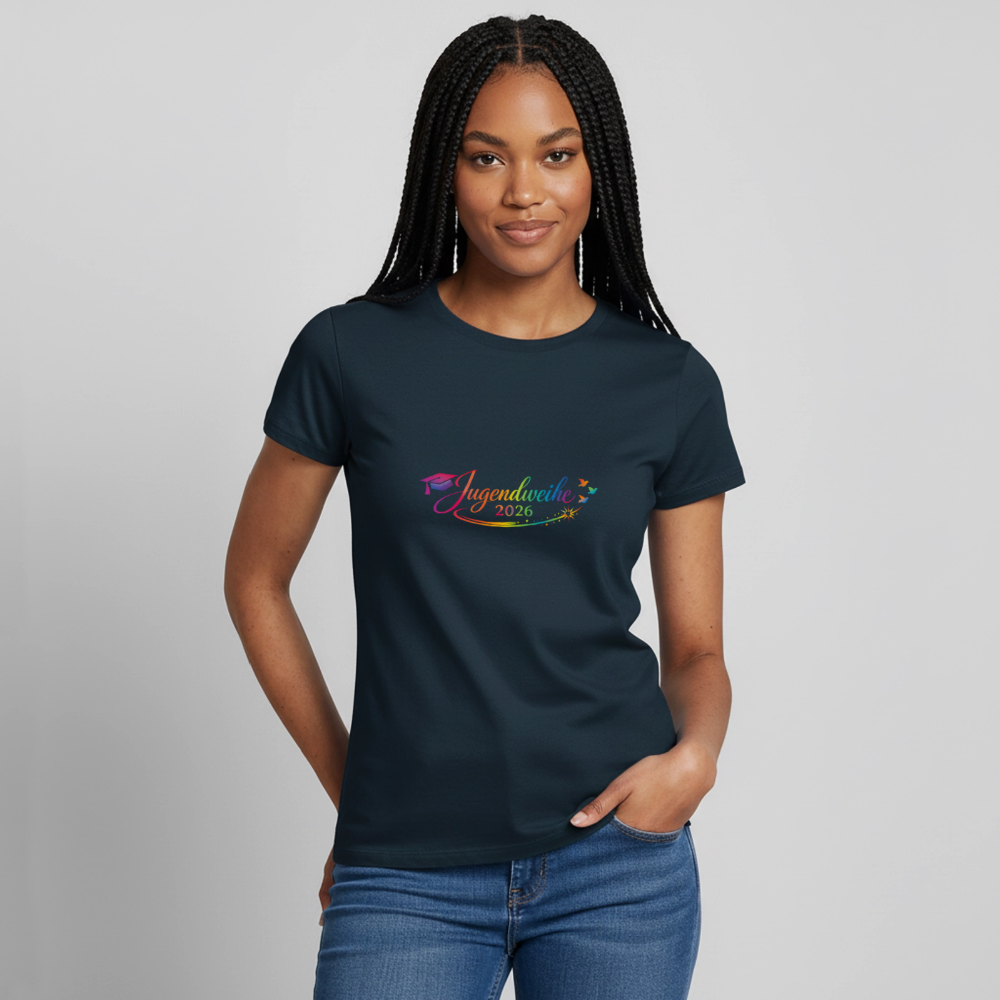 Frauen T-Shirt "Jahreslogo 2026" - Navy
