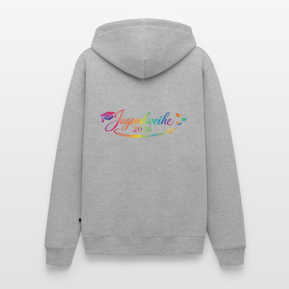 Männer Premium Hoodie "Jahreslogo 2026" - Grau meliert