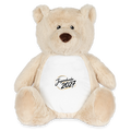 Plüschtier Teddy 32 cm mit Jahreslogo 2027 - Weiß/Mittelbraun