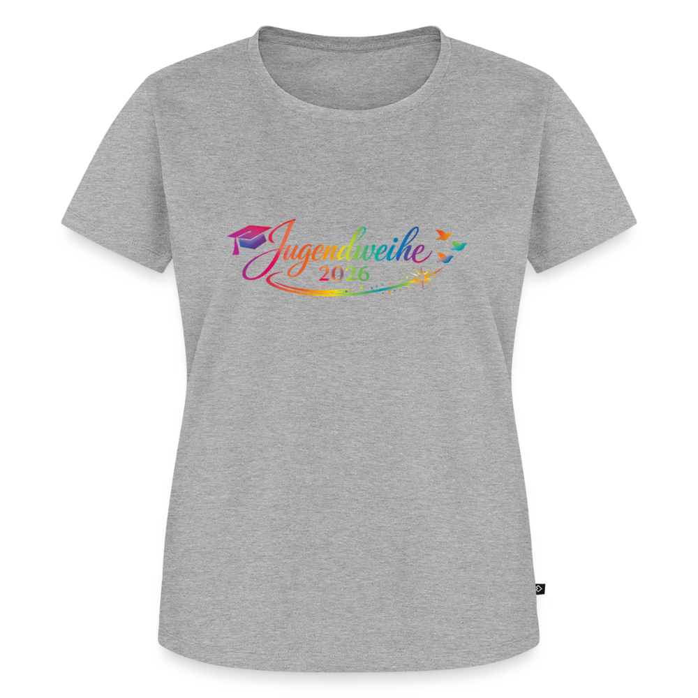 Frauen Premium T-Shirt nachhaltig "Jahreslogo 2026" - Grau meliert