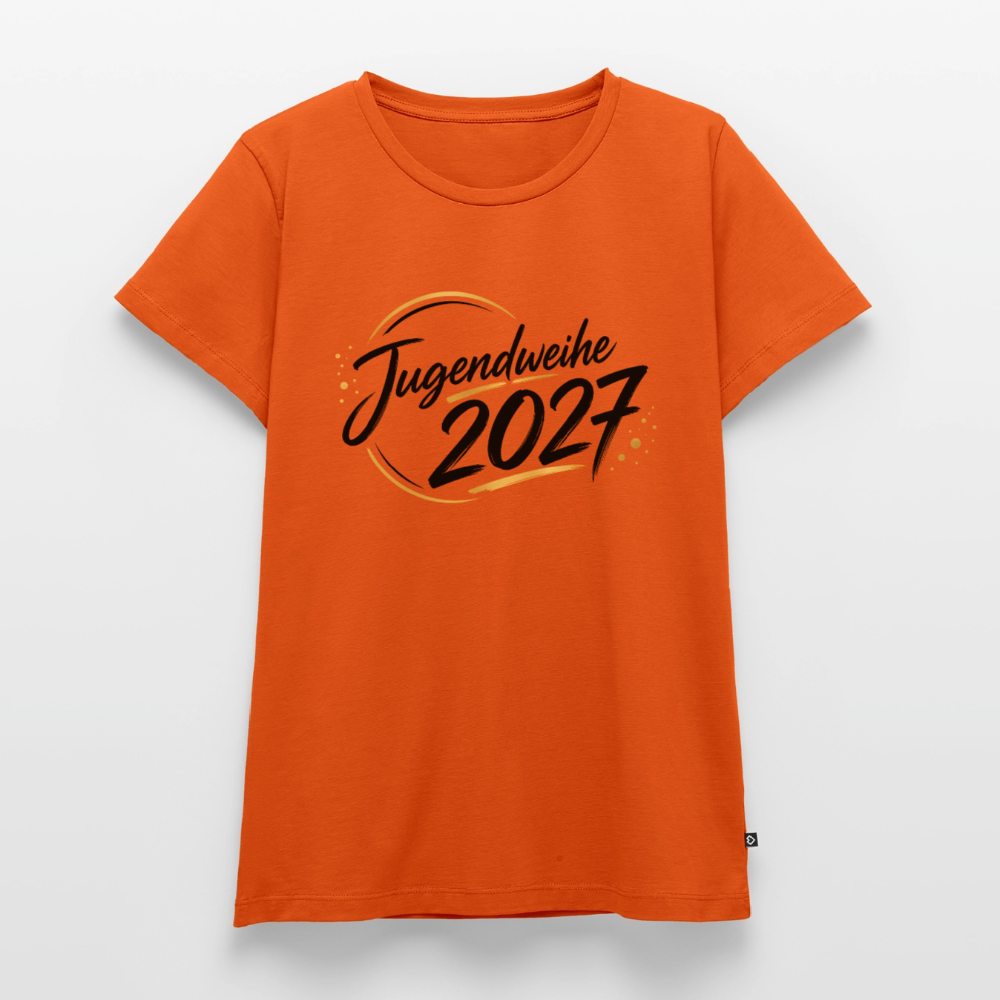 Frauen Premium T-Shirt nachhaltig "Jahreslogo 2027" - Orange 