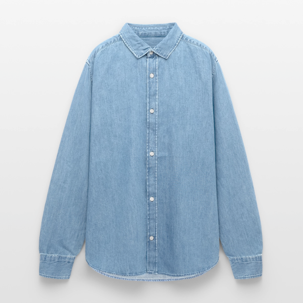 Frauen Jeanshemd Organic von Stanley/Stella "fast Erwachsen pink" - verwaschenes Hellblau