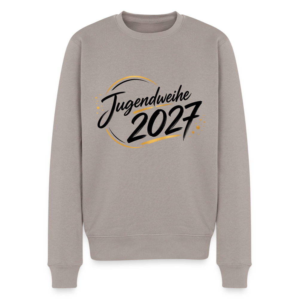 Männer Premium Pullover " Jahreslogo 2027" - Taupe