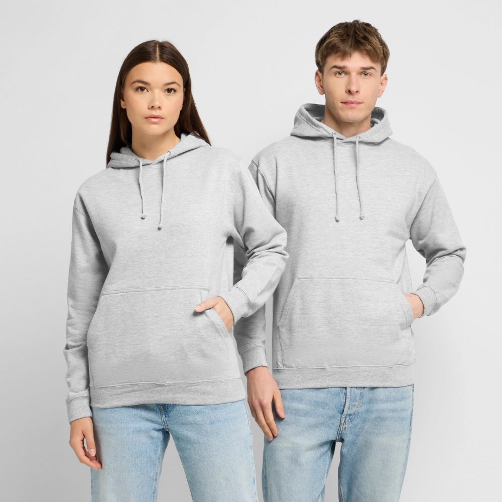 Unisex Hoodie "fast Erwachsen pink" - Hellgrau meliert