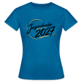 Frauen T-Shirt "Jahreslogo 2027" - Antikblaues Saphir meliert