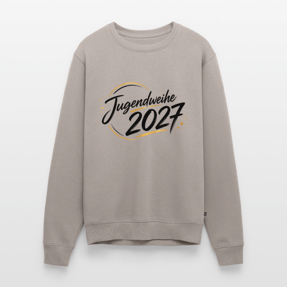 Männer Premium Pullover " Jahreslogo 2027" - Taupe