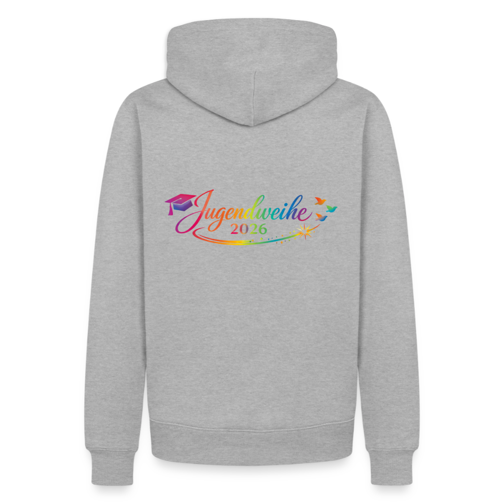 Männer Premium Hoodie "Jahreslogo 2026" - Grau meliert