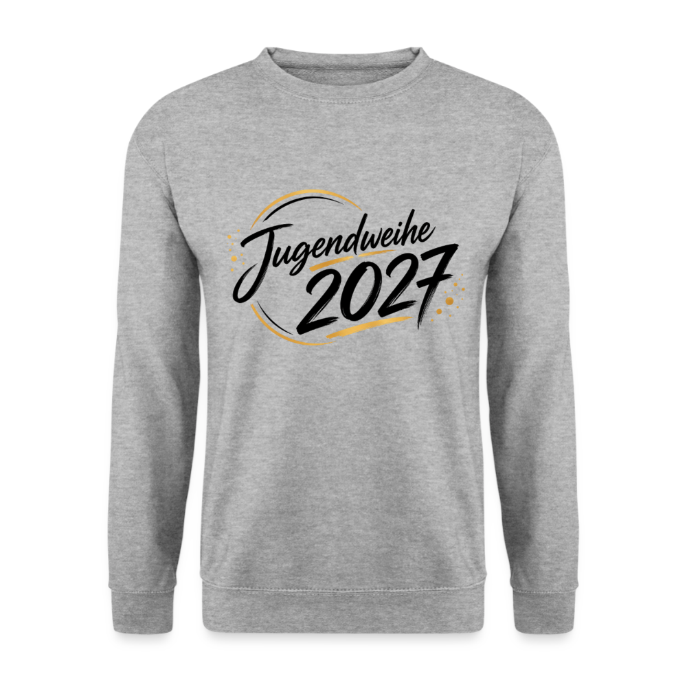 Unisex Pullover " Jahreslogo 2027" - Weißgrau meliert
