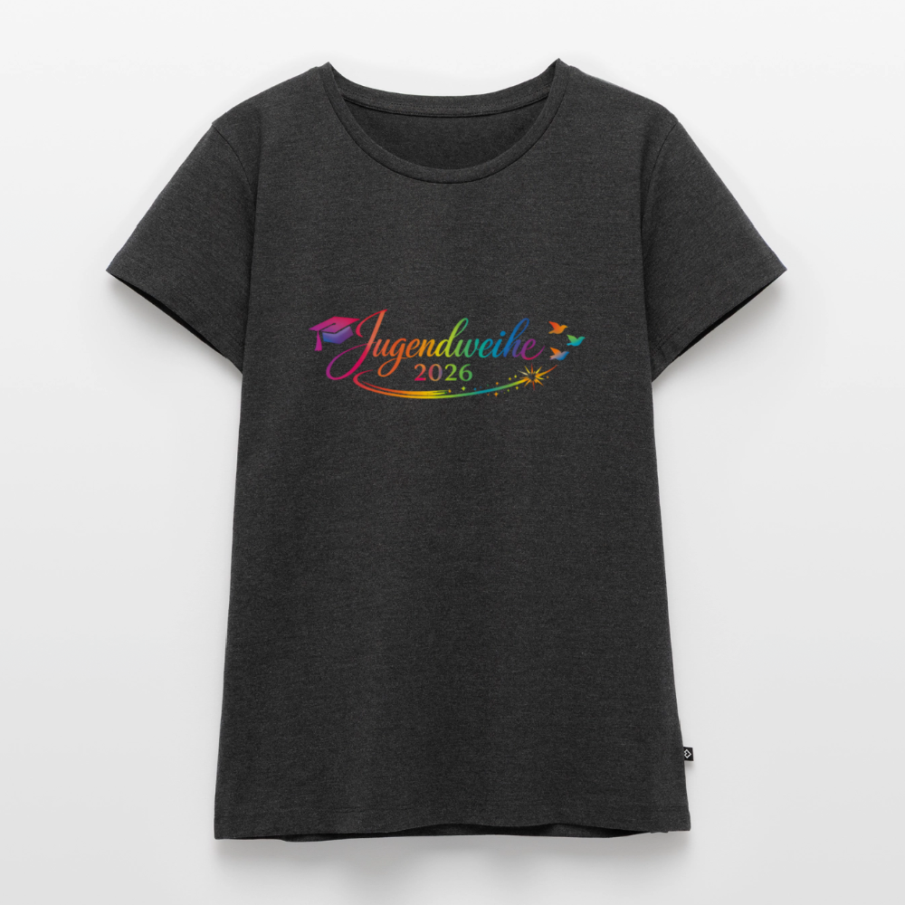 Frauen Premium T-Shirt nachhaltig "Jahreslogo 2026" - Anthrazit meliert