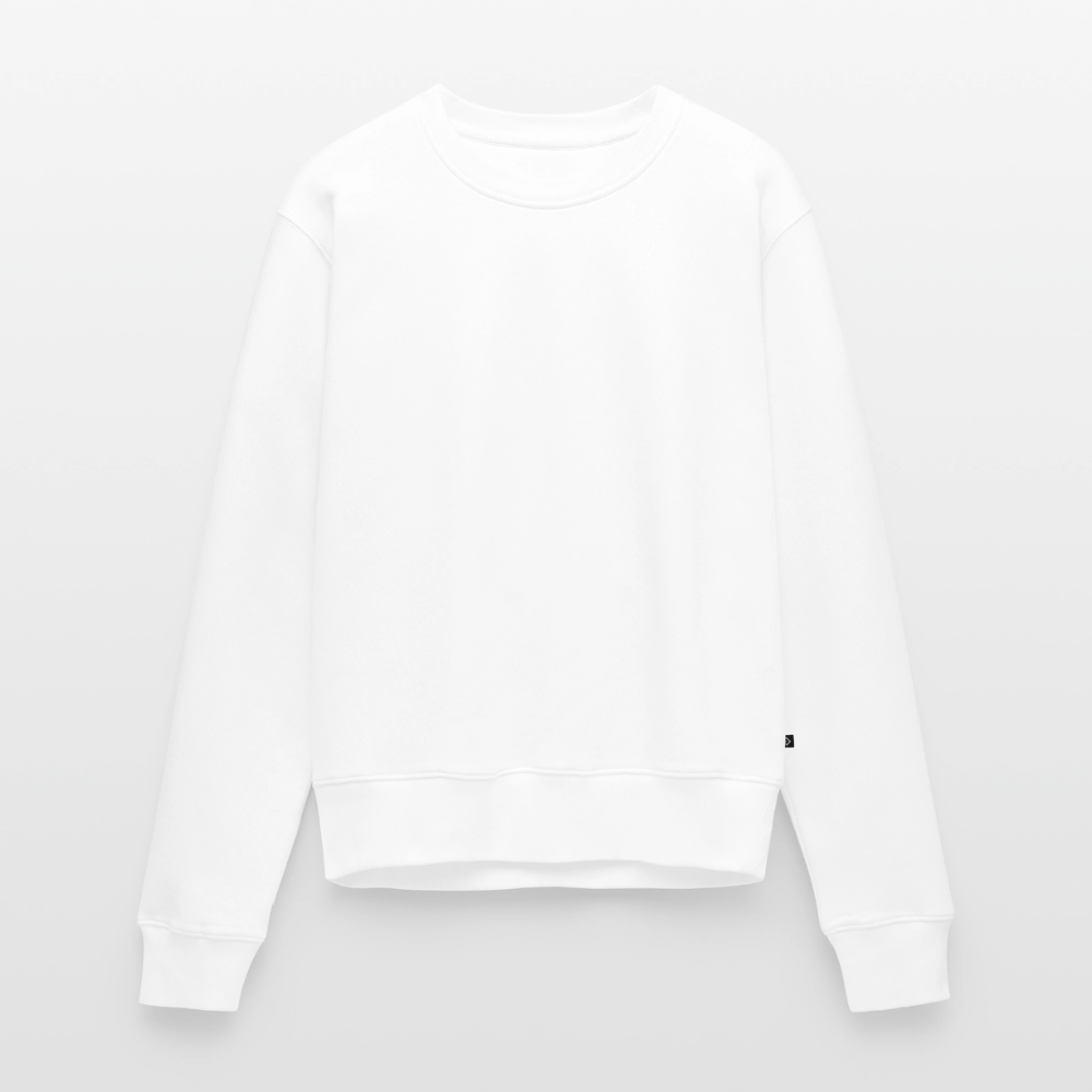 Frauen Premium Pullover " fast Erwachsen pink" - Weiß