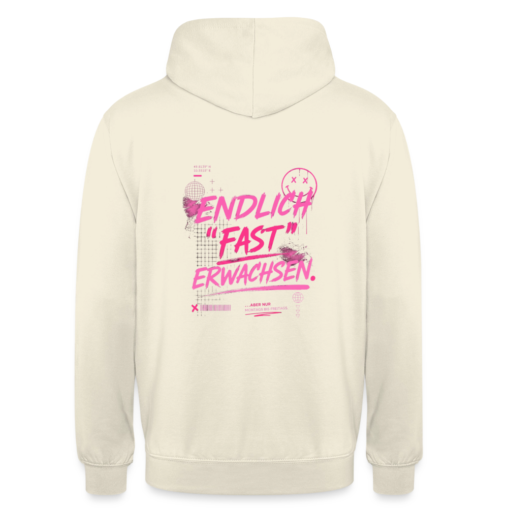 Unisex Hoodie "fast Erwachsen pink" - Vanille-Milchshake