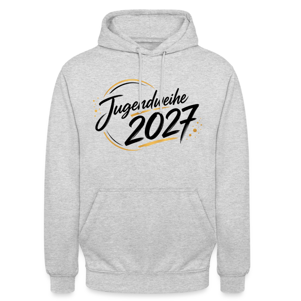 Unisex Hoodie "Jahreslogo 2027" - Hellgrau meliert