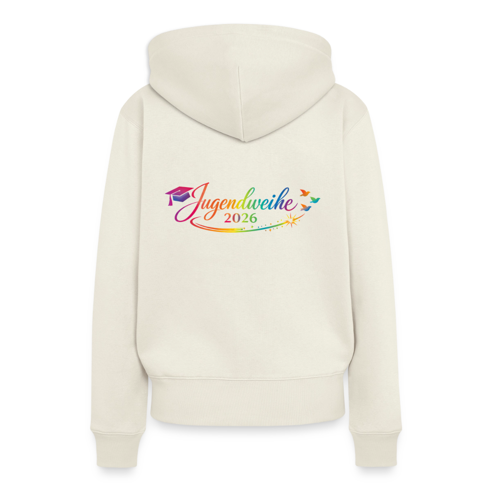 Frauen Premium Hoodie "Jahreslogo 2026" - Naturweiß