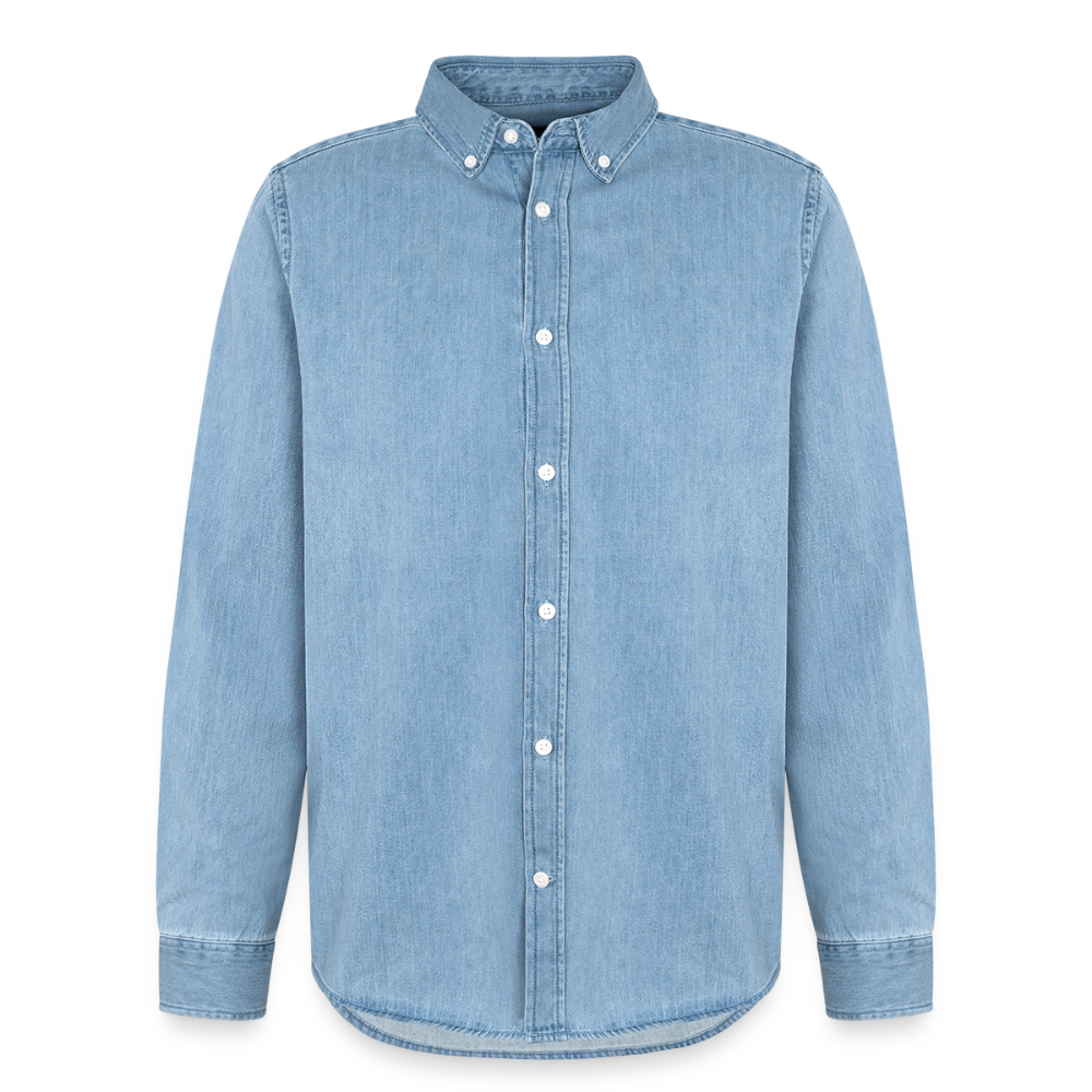 Männer Jeanshemd Organic von Stanley/Stella "Jahreslogo 2027" - verwaschenes Hellblau