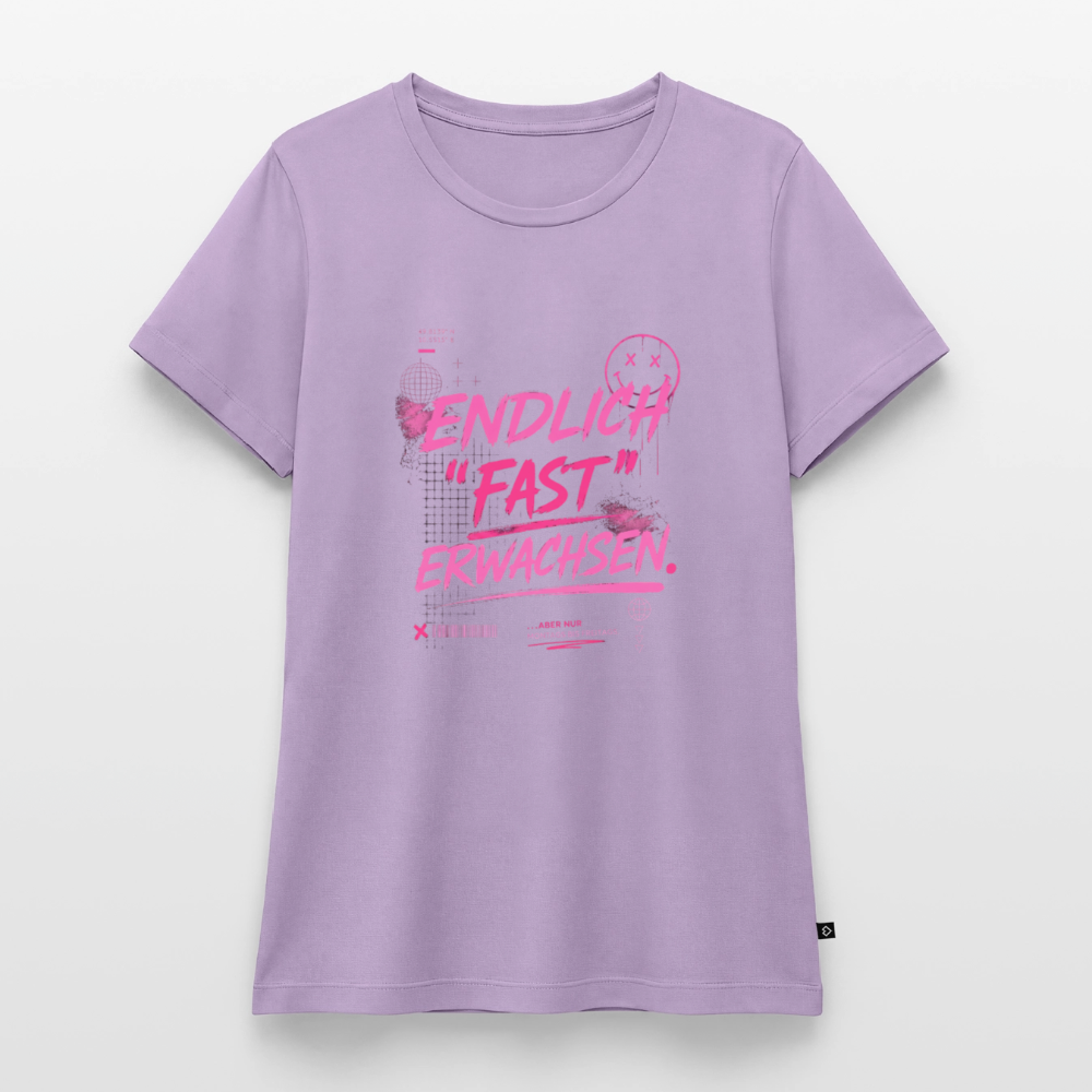 Frauen Premium T-Shirt nachhaltig "fast Erwachsen pink" - Lavendel