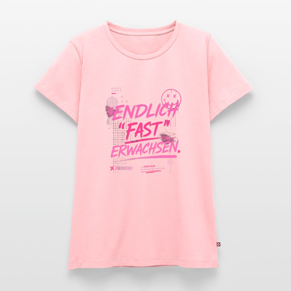 Frauen Premium T-Shirt nachhaltig "fast Erwachsen pink" - Rosa