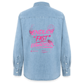 Frauen Jeanshemd Organic von Stanley/Stella "fast Erwachsen pink" - verwaschenes Hellblau