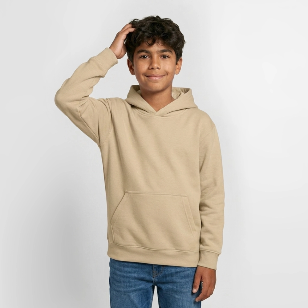 Teenager Hoodie "Jahreslogo 2026" - Sand