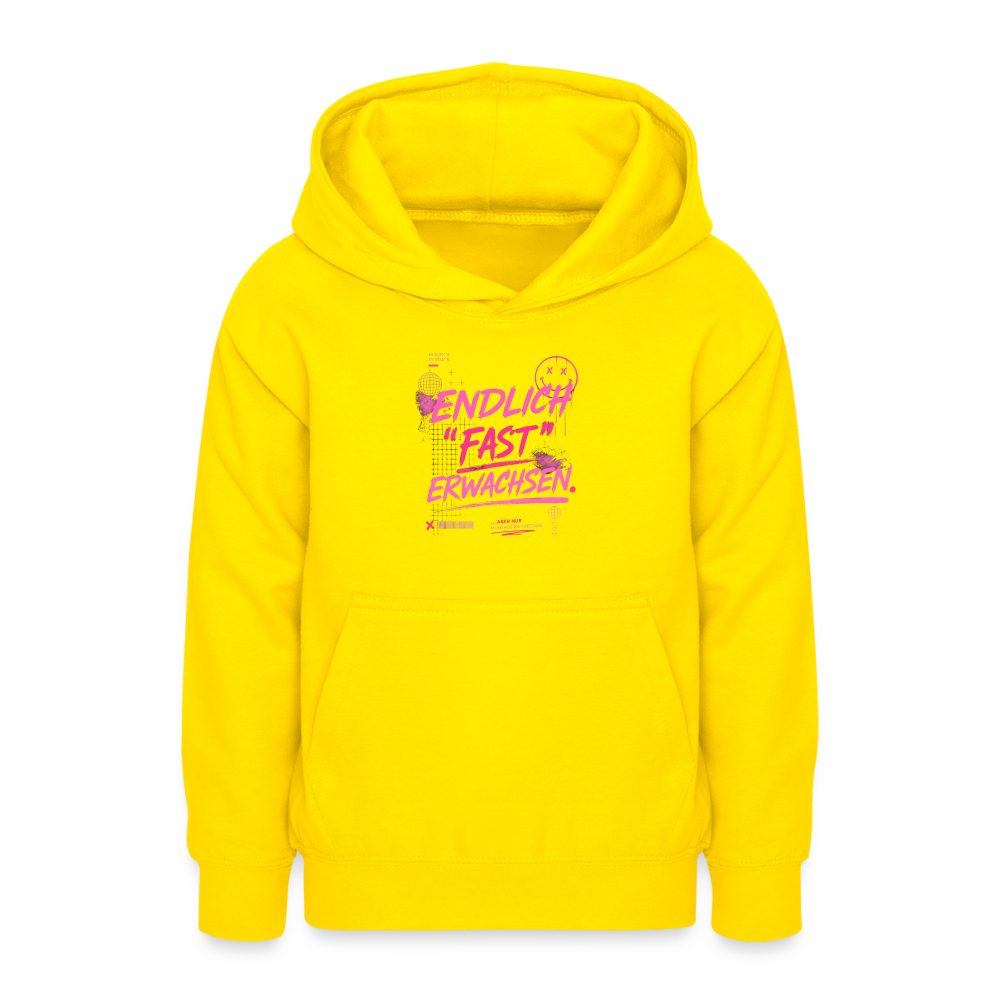 Teenager Hoodie "fast Erwachsen pink"" - Gelb