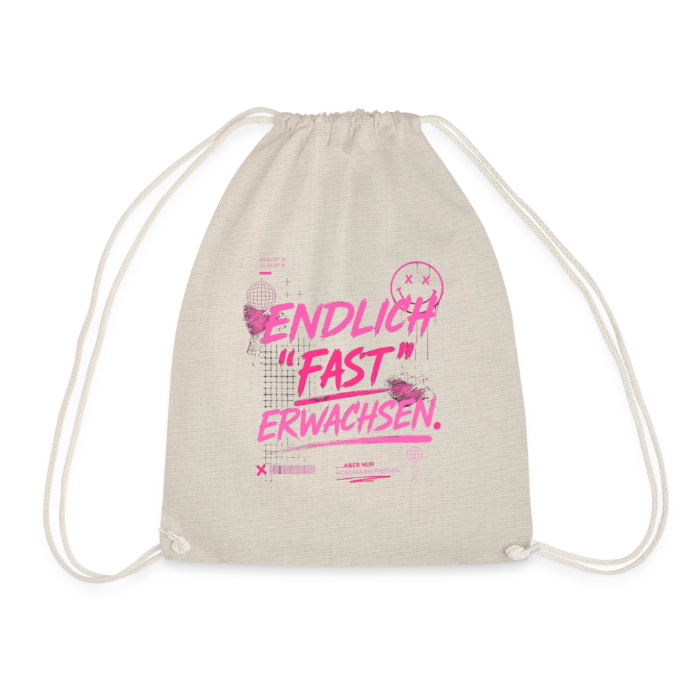Turnbeutel  " fast Erwachsen pink" - Natur