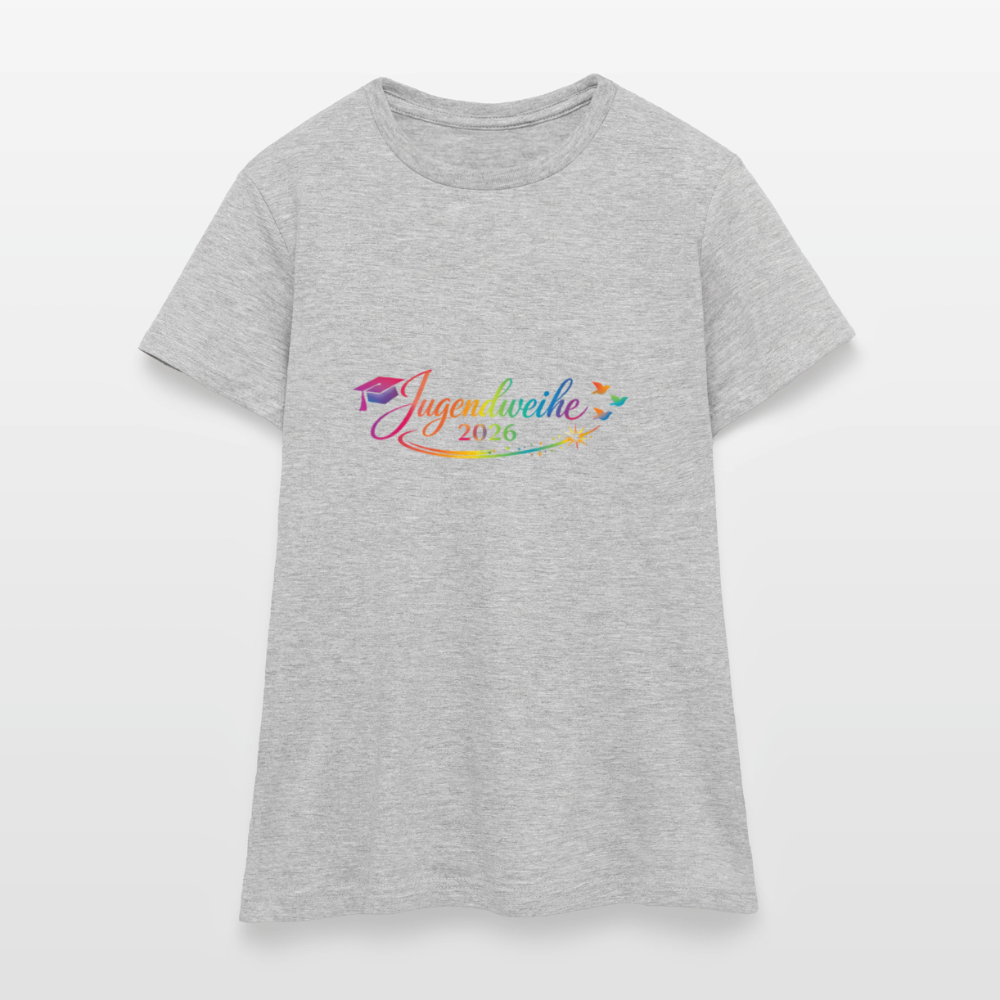Frauen T-Shirt "Jahreslogo 2026" - Grau meliert
