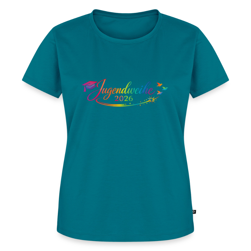 Frauen Premium T-Shirt nachhaltig "Jahreslogo 2026" - Petrol