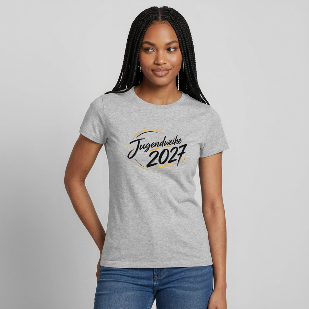 Frauen T-Shirt "Jahreslogo 2027" - Grau meliert