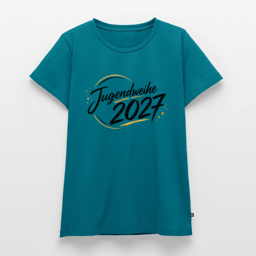Frauen Premium T-Shirt nachhaltig "Jahreslogo 2027" - Petrol