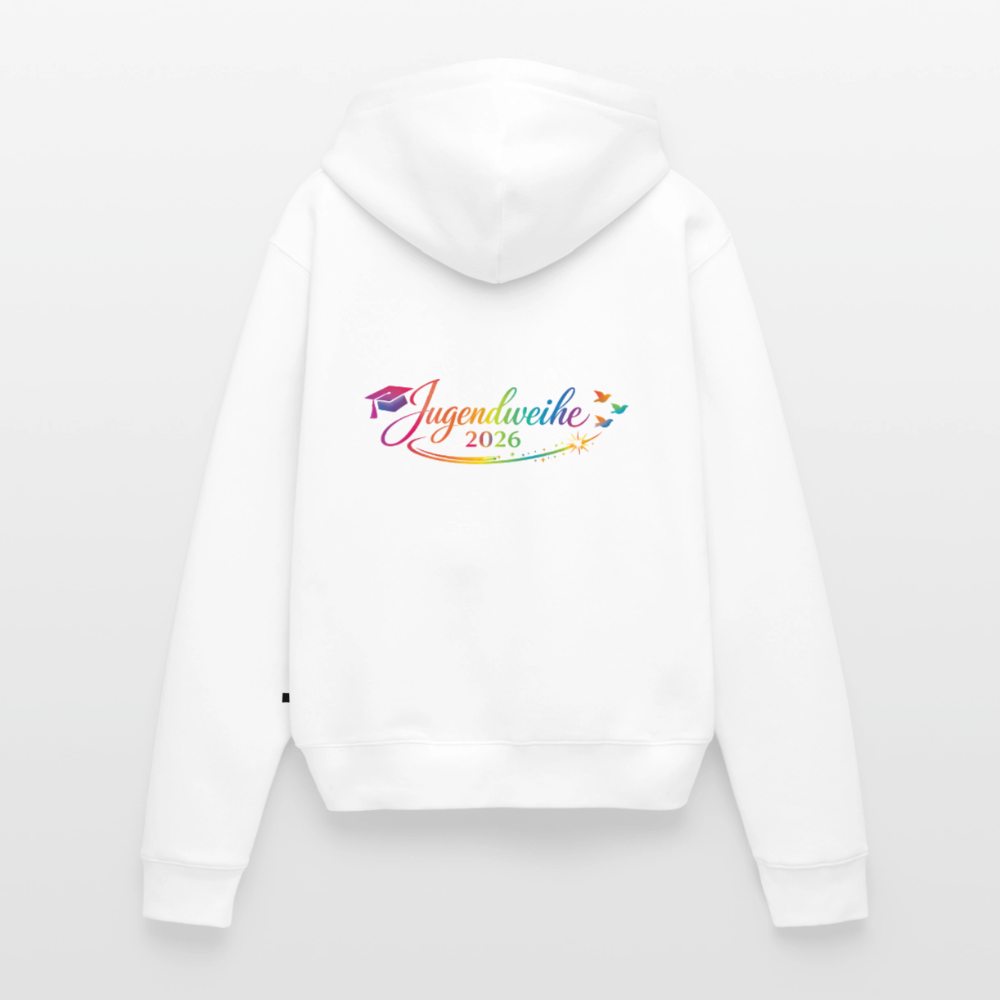 Frauen Premium Hoodie "Jahreslogo 2026" - Weiß