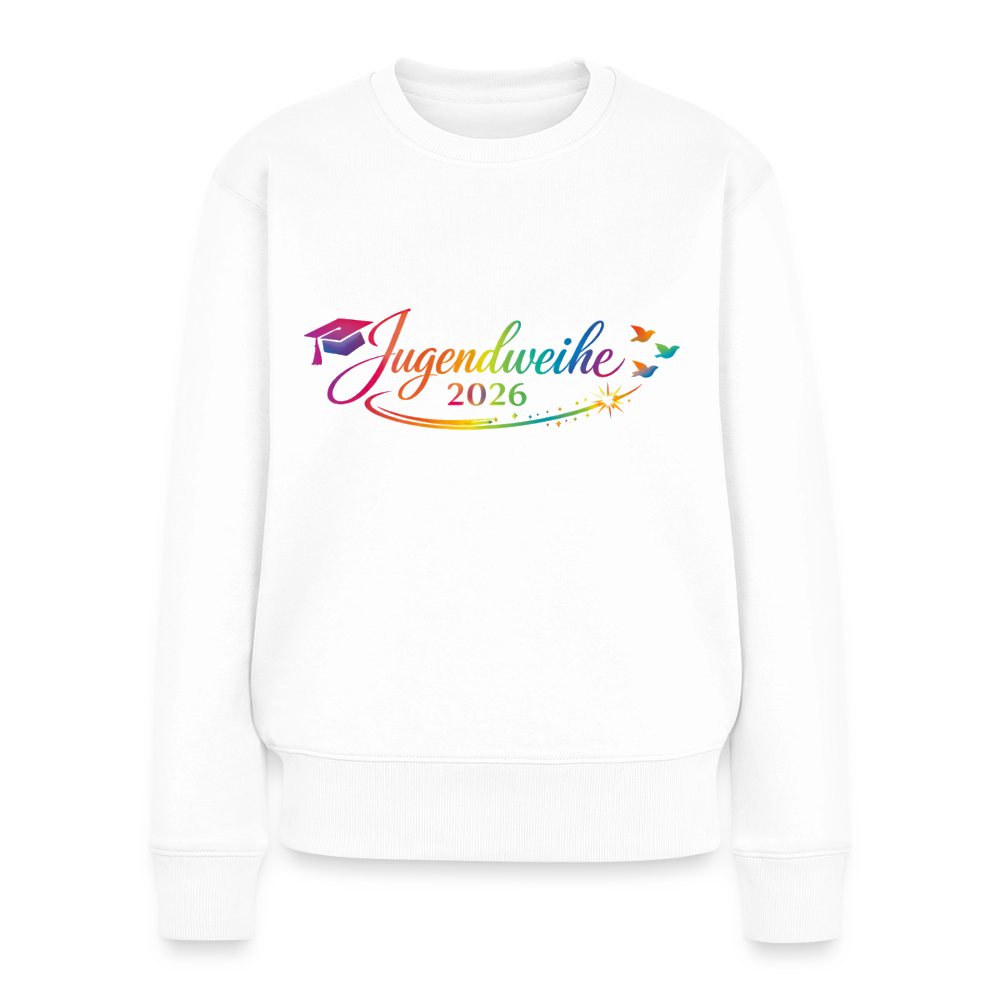 Frauen Premium Pullover " Jahreslogo 2026" - Weiß