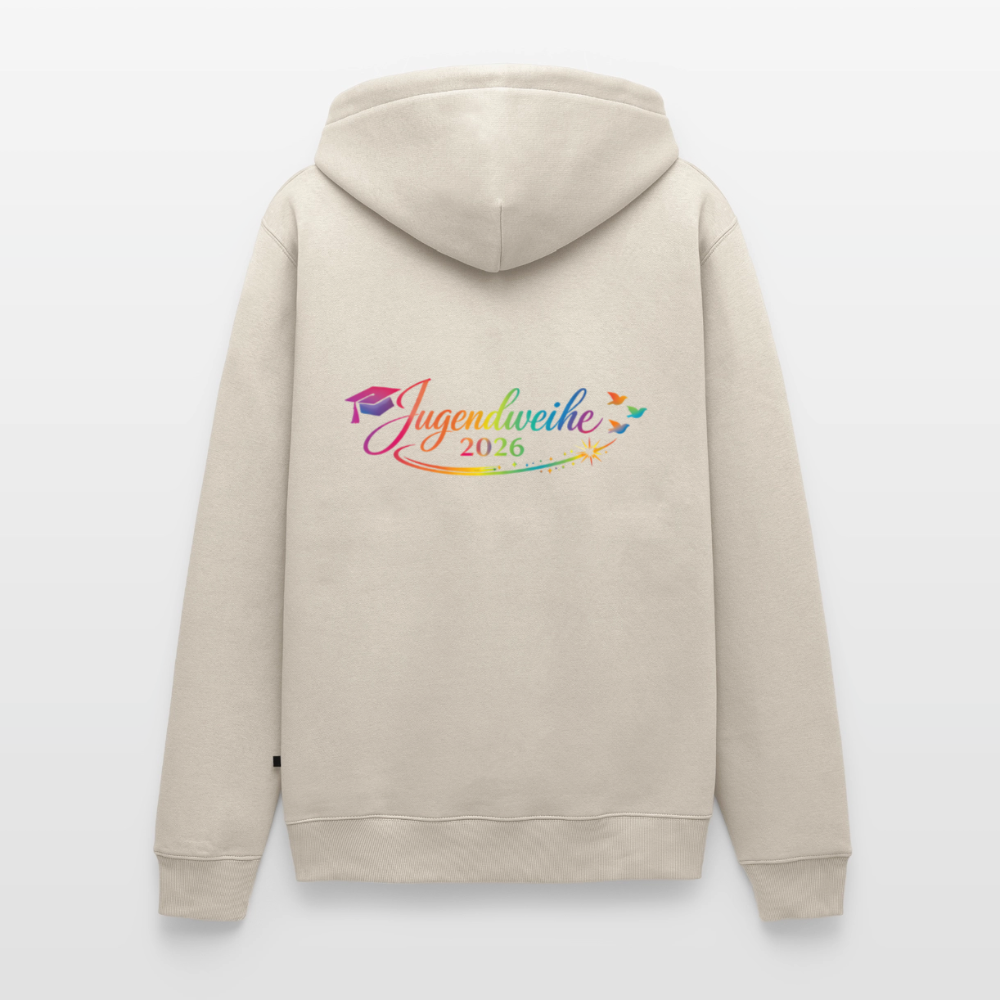Männer Premium Hoodie "Jahreslogo 2026" - Beige