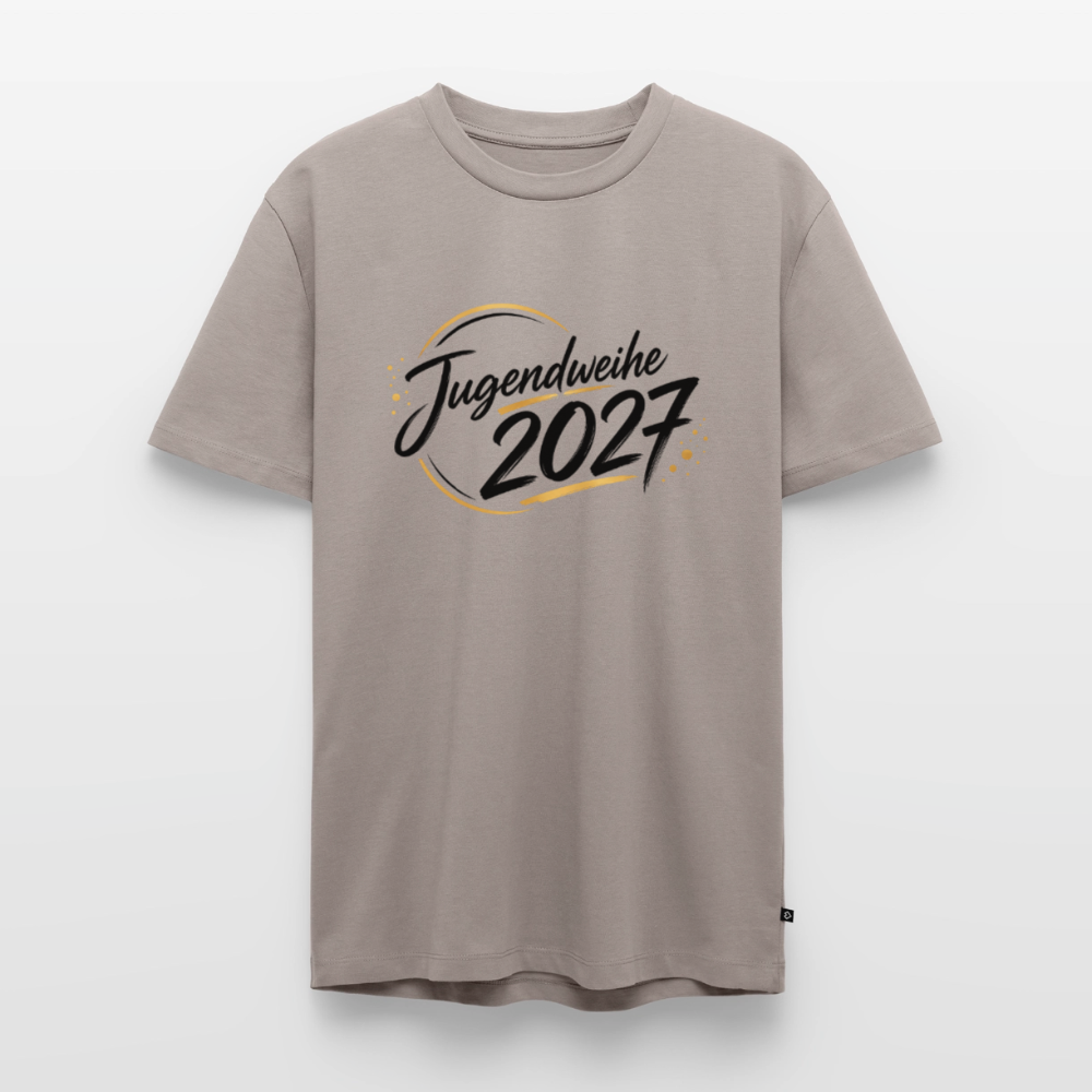Männer Premium T-Shirt "Jahreslogo 2027" - Taupe